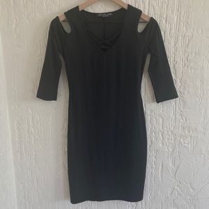 Absolute Angel Black Cold Shoulder Dress Size Small
